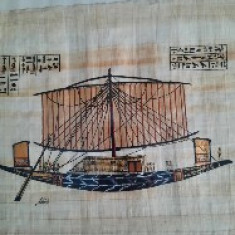 Egipt papirus Corabia faraonului