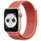 Cumpara ieftin Curea iUni compatibila cu Apple Watch 1/2/3/4/5/6/7, 44mm, Nylon Sport, Woven Strap, Orange