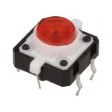 Micro&icirc;ntrerupător TACT cu LED 0,05A/12VDC