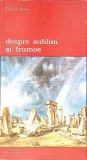 Despre Sublim si Frumos Edmund Burke Carte Meridiane 1981 Biblioteca de Arta Romana 236 Pagini Paperback