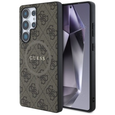 Husa pentru Samsung Galaxy S25 Ultra - Guess 4G Ring Classic Logo MagSafe (GUHMS25LG4GFRW) - Brown foto