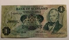 Scotia 1 lira pound 1986 Edinburgh Castle foto