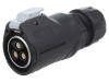 Mufă Circulară 3-Pin Aurită 28mm 43A