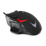 Cumpara ieftin Mouse gaming cu 6 butoane, 1200-1600-2000-3200DPI, VARR 45265, design ergonomic, iluminare RGB, negru, Platinet