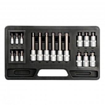 Trusa 18 biti torx Yato YT-7751, prindere hexagonala 1/2 si 1/4, Cr-V foto