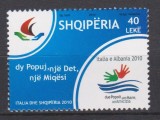 ALBANIA 2010 EMISIUNE COMUNA Albania - Italia - Festival -Serie 1 timbru MNH**