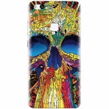 Husa silicon pentru Huawei P10 Lite, Abstract Multicolored Skull
