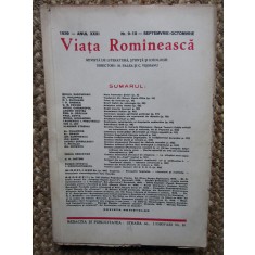 VIATA ROMANEASCA 1939 ANUL XXXI NR 9-10 - SEPTEMVRIE-OCTOMVRIE