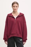 JOYINME bluza Evolve femei, culoarea bordo, cu glugă, neted, Evolve
