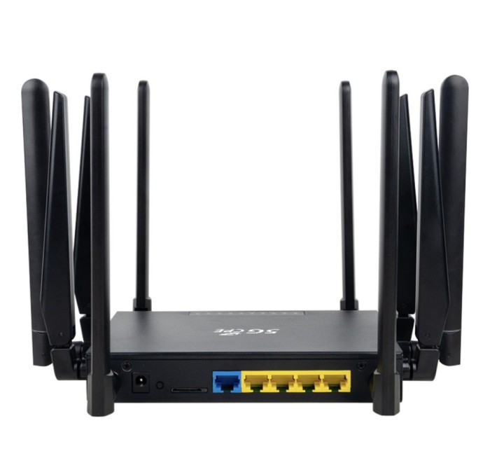 Router ambrasmart 5G CPE Dual-Band Wi-Fi, SIM Card Plug-in, Conexiune Rapida si Stabila pentru intreaga familie, Negru