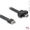 Cablu USB tip E Key A 20 pini la USB Type C panel-mount T-M 75cm, Delock 85760