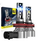2 x Led H11 Lumini Lampa Е2 Faruri Becuri Auto Moto 70W 5000lm 6000K 12V