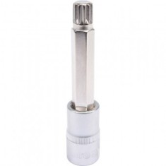 Bit SPLINE cu adaptor 1/2&quot;, M12, 100 mm, Cr-V, Yato YT-04354