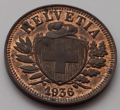 Elvetia , 2 Rappen 1936 foto