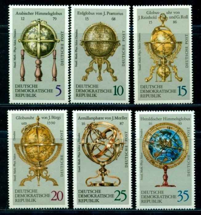DDR 1972 - Globuri, serie neuzata