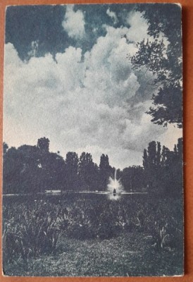 Carte postala, Bucuresti, Gradina Cismigiu, perioada interbelica foto