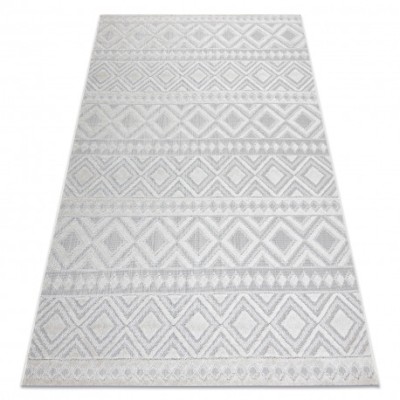 Covor Structural SOLE D3851 Boho, caro - țesute plate bej, 120x170 cm foto