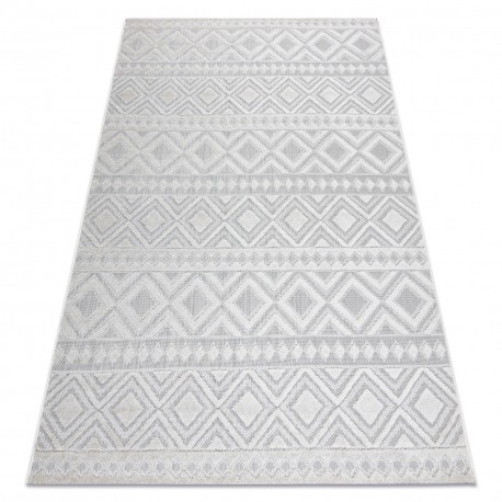 Covor Structural SOLE D3851 Boho, caro - țesute plate bej, 120x170 cm