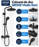 Grohe vitalio start shower system 250 MM (Negru)