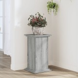 Suport plante Gossi, 33x33x60 cm, lemn prelucrat, gri sonoma. Stativ ghiveci flori interior/exterior, rezistent, design modern.