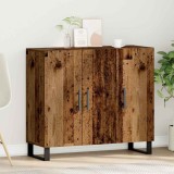 vidaXL Dulap cu 3 uși, lemn vechi, 90x34x80 cm, lemn prelucrat