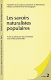 Les savoirs naturalistes populaires