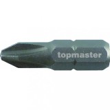 Set 2 biti PH2 Topmaster Pro din otel SVCM, 25 mm, pentru insurubare precisa