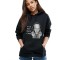 Hanorac dama negru - Dali - I want CASH - XL