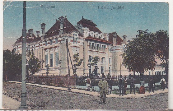 bnk cp Botosani - Palatul Justitiei - uzata 1926