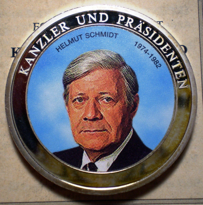 5.325 MEDALIE GERMANIA HELMUT SCHMIDT 2006 PROOF + CERTIFICAT