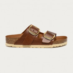 Birkenstock Șlapi de piele femei, culoarea maro