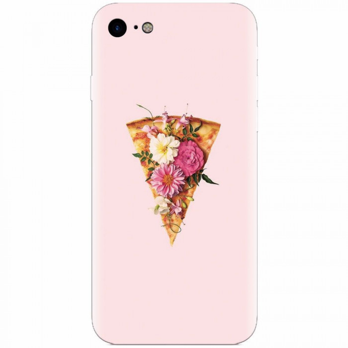 Husa silicon pentru Apple Iphone 5 / 5S / SE, Flower Pizza