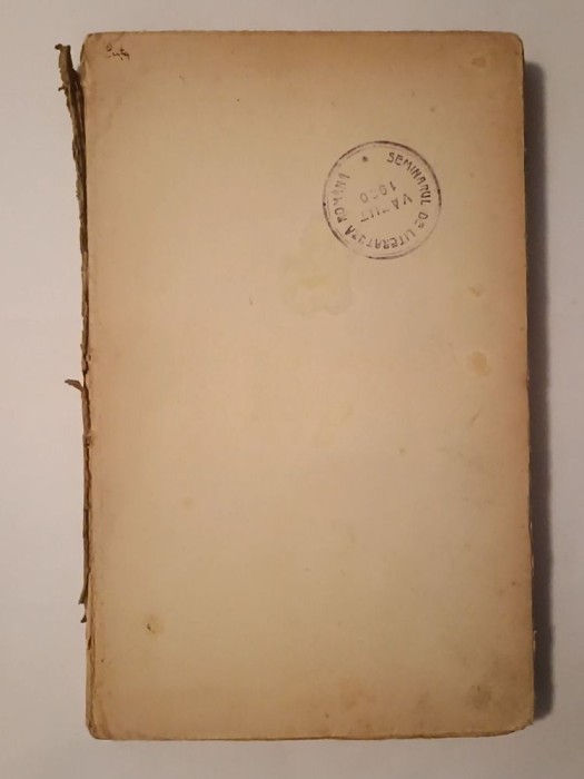 Michel Dragomirescou / Dragomirescu - La Science de la Litterature (volume I) (1928) (lipsă coperta față)