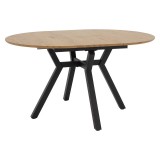 Cumpara ieftin Masa extensibila Frances MDF de culoare sonoma - negru 100 - 140x100x75cm