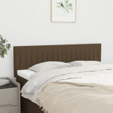 VidaXL Tăblii de pat, 2 buc., maro &icirc;nchis, 72x5x78/88 cm, textil