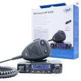 Statie radio CB PNI Escort HP 6500, multistandard, 4W, AM-FM, 12V, ASQ, RF Gain, mufa de bricheta inclusa AM/FM comutati doar in