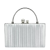 Cumpara ieftin Geanta argintie, clutch cu maner BME-622 05