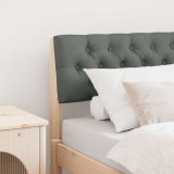 vidaXL Tăblie tapițată Gri &icirc;nchis 75 cm Lemn de pin masiv 879205
