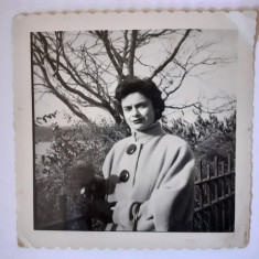 Fotografie dimensiune 6/9 cm cu femeie la New York în 1954