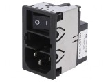 Conector Alimentare AC Soclu Tată 6A 250VAC IEC 60320 KMF