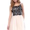D788-1125 Rochie cu tulle si broderie