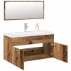 VidaXL Set mobilier de baie, 3 piese, lemn vechi, lemn prelucrat