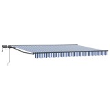 vidaXL Cadru manual de marchiză cu LED-uri Albastru și Alb 4 &times; 3,5 m 3420857