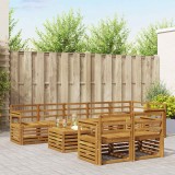 vidaXL Set 9 Canapele Exterior Lemn Masiv Acacia Maro Design Modular Gradina Terasa Durabil