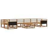vidaXL Set de canapele de exterior 8 pcs natural Lemn Solid de Acacia 3382412