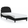 VidaXL Cadru de pat cu tăblie, negru, 80x200 cm, piele ecologică 3208054