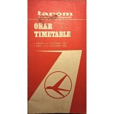 TAROM &ndash; Orar / Timetable, 1 aprilie&ndash;31 octombrie 1981