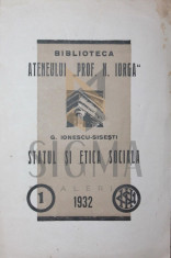 STATUL SI ETICA SOCIALA - G . IONESCU - SISESTI foto