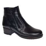 Ghete dama din piele naturala negre imblanite G2NFER