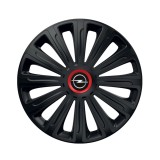 Cumpara ieftin Set 4 capace roti Negre Cu Inel Rosu Trend R14 pentru gama auto Opel, Autohelix MSA